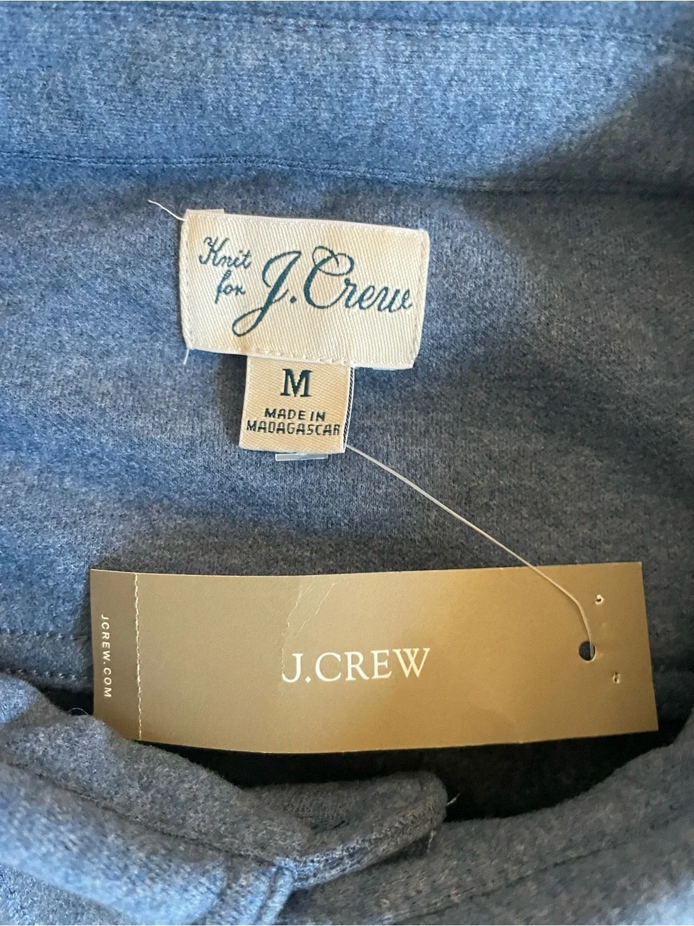 J.‎ CREW Seaboard soft-knit shirt in Heather Washed Indigo Size M NWD $118 BV899